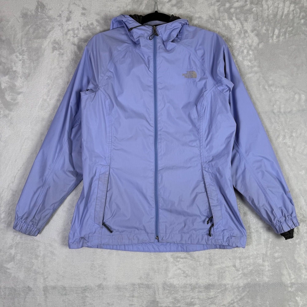 The North Face Windbreaker Jacket Womens Size M Purple Hooded Mesh Lined Ripstop